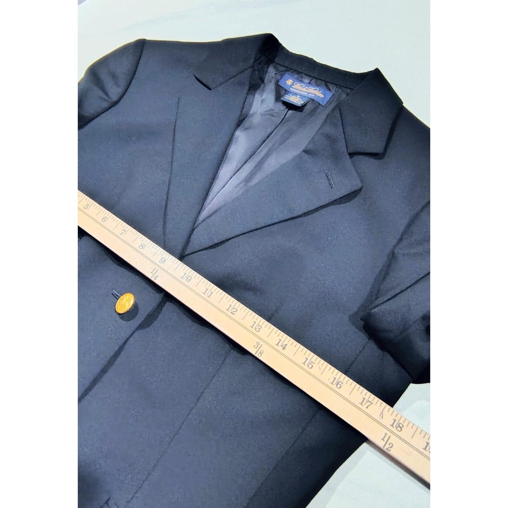 Brooks Brothers Blazer Women Navy Sz 6 Wool Loro Piana Gold Buttons Jacket - Picture 8 of 14